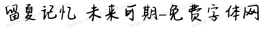 留夏记忆 未来可期字体转换